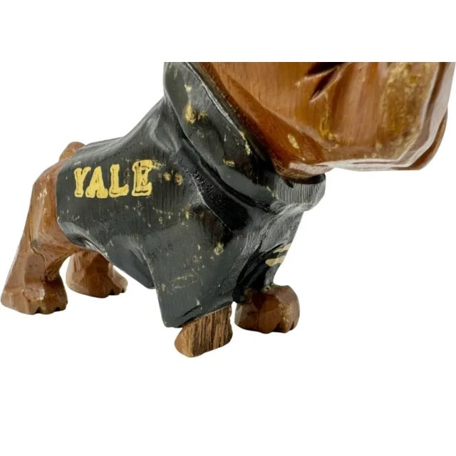 Vintage Yale University Wooden Bulldog Mascot Carter Hoffman Ivy League For Sale In Washington DC - Image 6 of 12