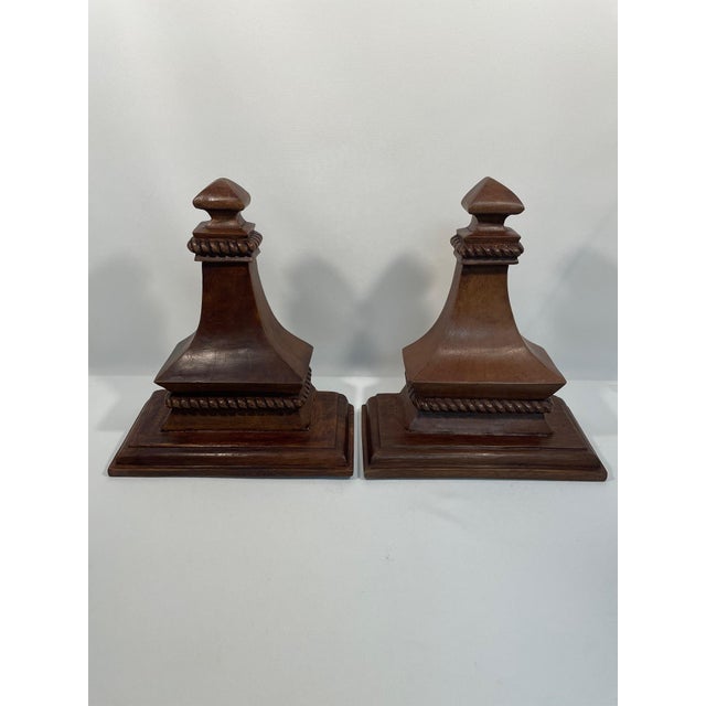 Mid 20th Century Neoclassical Style Wood Corbels Wall Shelf Brackets - A Pair For Sale - Image 9 of 18