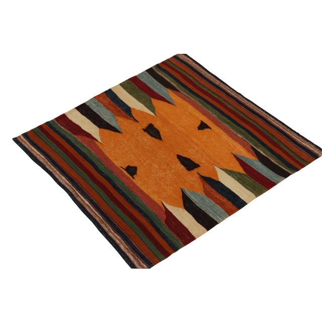 Originating circa 1980-1990, a rare vintage curation of small-sized Persian Sofreh Kilims our principal has newly...