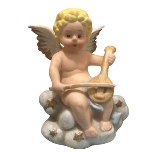 Vintage Angel on Cloud With Ukulele Figurine For Sale