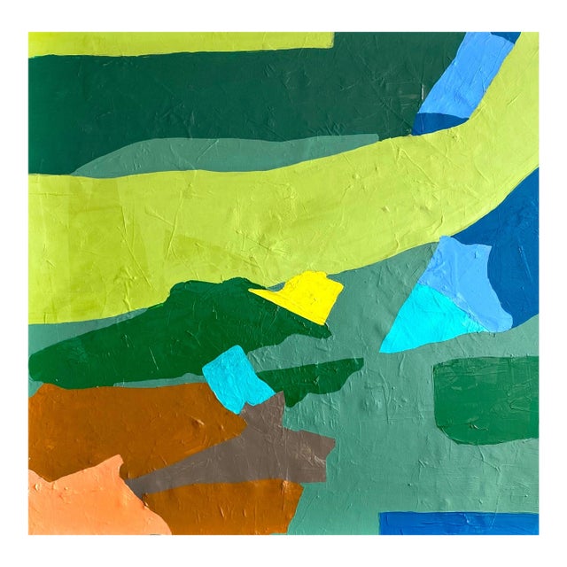 "Shape Toss" Mixed Media Painting by Jessalin Beutler For Sale