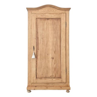 Antique English Pine Single Door Cupboard For Sale