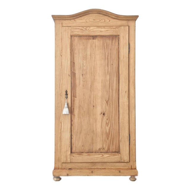 Antique English Pine Single Door Cupboard For Sale