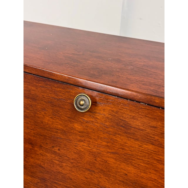 Wood Secretary Desk Chest, Vintage For Sale - Image 12 of 12