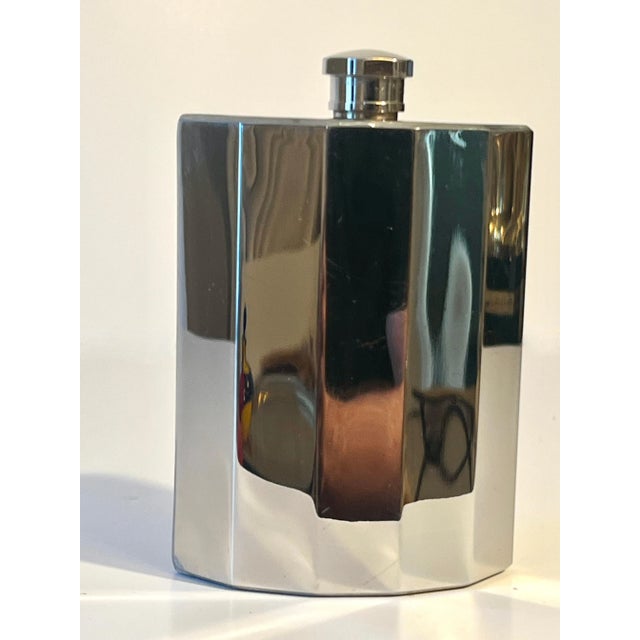Crescent Shaped Ribbed Flask with Screw Lid For Sale - Image 4 of 7