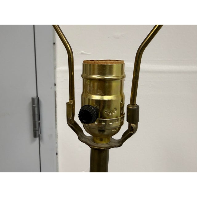 Mid 20th Century Hollywood Regency Vintage Brass Table Lamps, Pair For Sale - Image 5 of 11