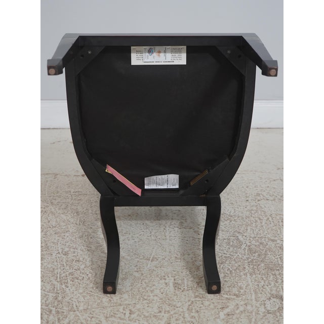 Set of 10 Henkel Harris Black Finish Hepplewhite Dining Room Chairs For Sale - Image 15 of 18