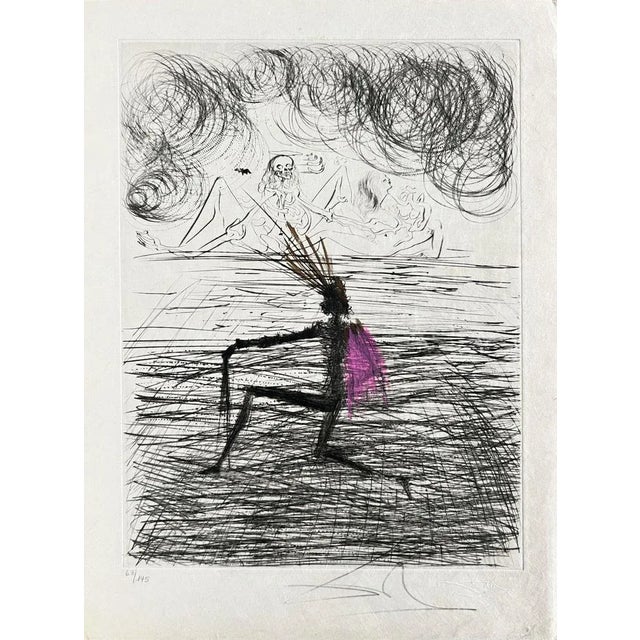Salvador Dali, Kneeling Knight, 1969, Etching For Sale - Image 7 of 7