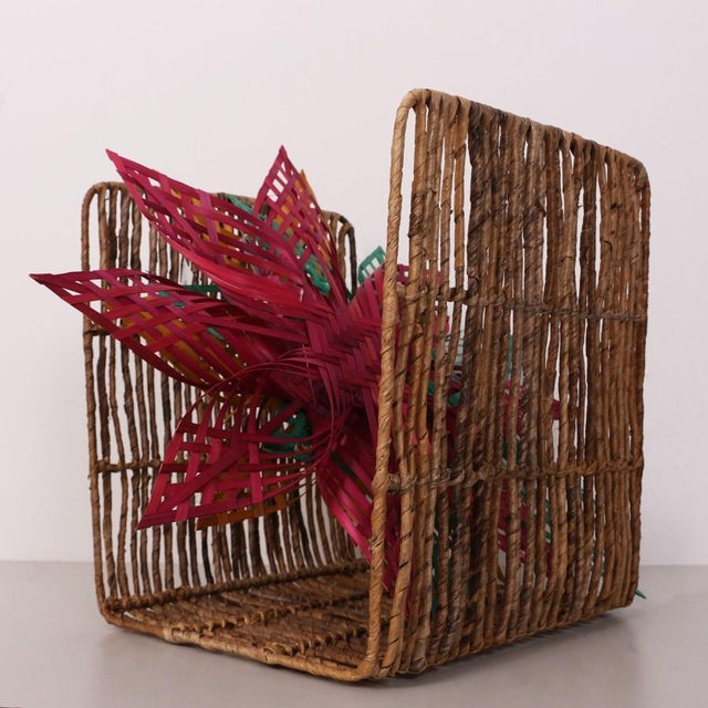 Wood Babil Rattan Organization Box For Sale - Image 7 of 9