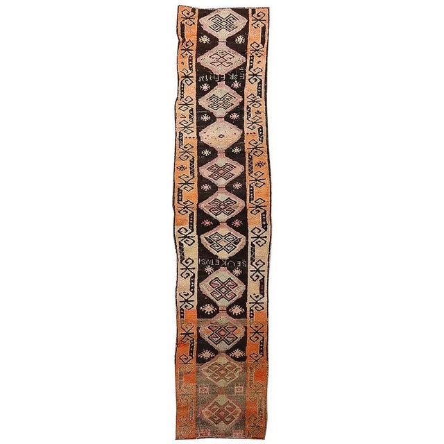 Textile Vintage Turkish Kars Runner For Sale - Image 7 of 7