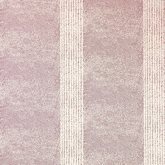 Sister Parish Dot Fabric in Plum For Sale