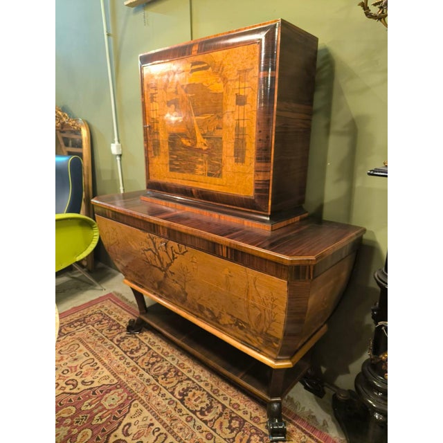 Hand-Inlaid Bar Cabinet by Cornelio Ferrandi, 1960s For Sale - Image 4 of 18