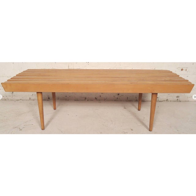 Mid-Century Modern Mid-Century Modern Slat Bench / Table For Sale - Image 3 of 5