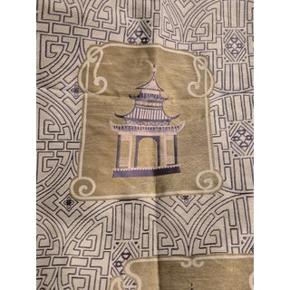 Designer Asian Olive Green and White Brocade-3.5 Yards For Sale