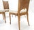 Mid 20th Century Set 4 Burl Wood Cane Back NEW Upholstery Dining Chairs Mid Century Modern MINT! For Sale - Image 5 of 15