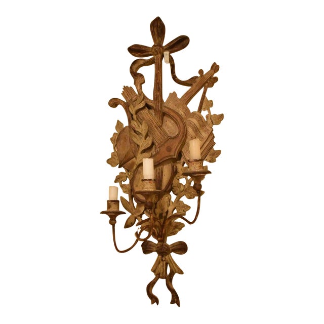 Carved Wooden Sconces For Sale