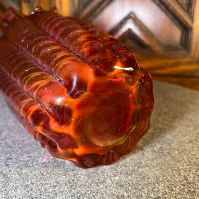 Ruby Red Late 20th Century Fenton Cranberry Ruffled Glass Vase For Sale - Image 8 of 8