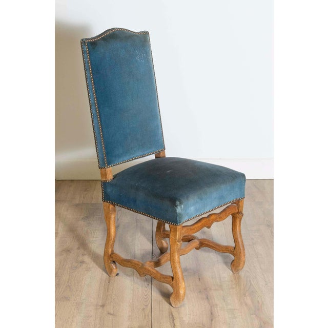 Mid 20th Century Set of Eight 20th Century French Mutton Leg Side Chairs For Sale - Image 5 of 7