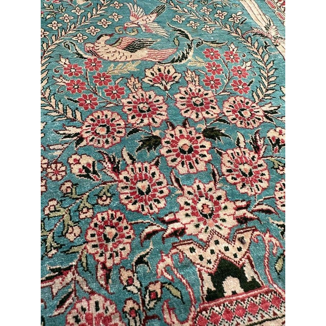 Rug in Fine Silk by Sino Hereke, 1990s For Sale - Image 12 of 18