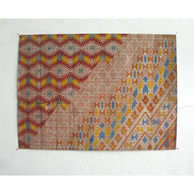 19th c. French original textile design. Gouache on paper. Each design is a one-of-a-kind, hand-painted work. The designs...