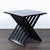 The table is composed of a combination of bamboo veneers and Gmelina wood. It is a high sheen ebonized table with a...