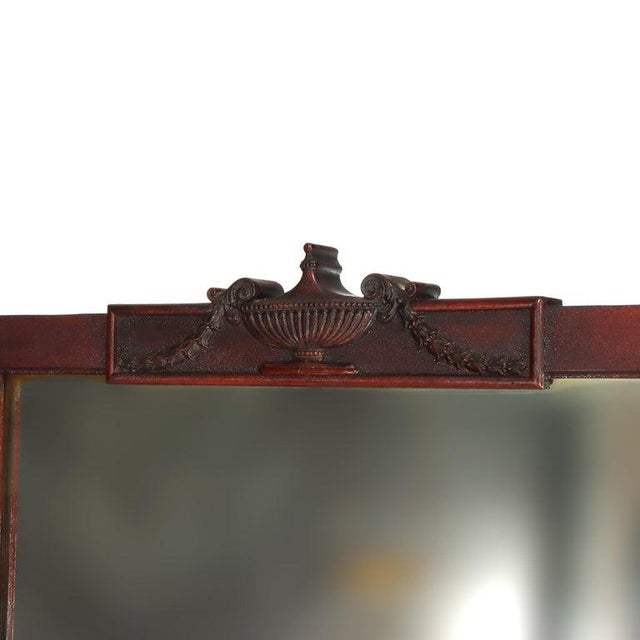1910s Antique Edwardian Neoclassical Carved Mahogany Dressing Mirror C1910 For Sale - Image 5 of 17