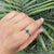 Emerald Minimalist 925 Sterling Silver Natural 0.83 Ct Oval Emerald Solitaire Ring Size 8 For Sale - Image 8 of 13