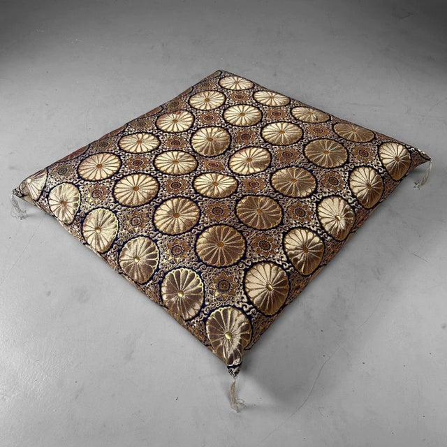 Vintage Japanese Zabuton Buddhist Meditation Cushion, 1980s For Sale - Image 11 of 17