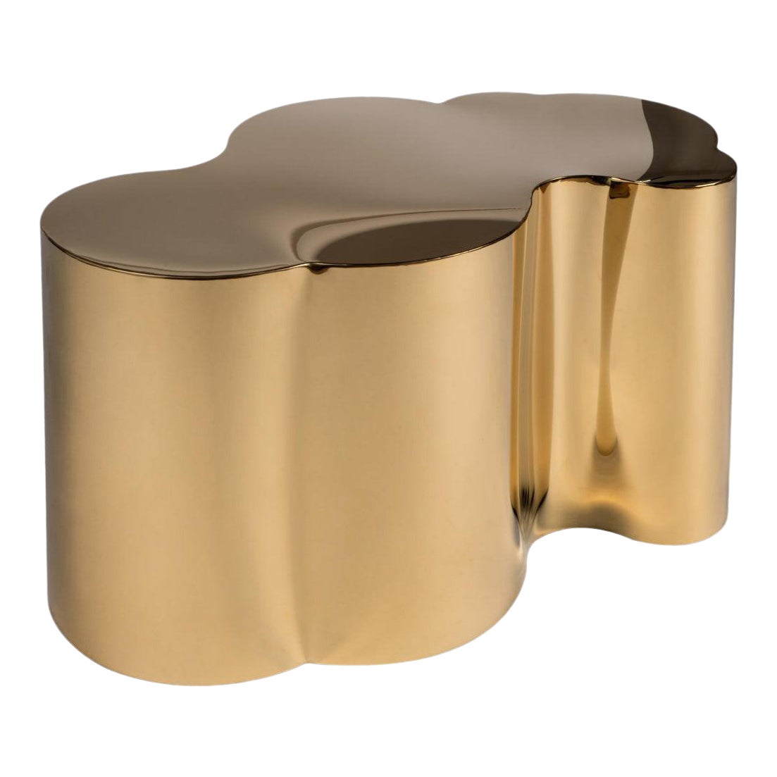 Abstract Modern Kate Gold Coffee Table Chairish