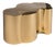 Abstract Modern Kate Gold Coffee Table For Sale