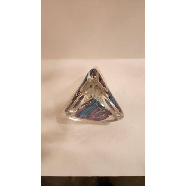 Transparent Mid 20th Century Abstract Art Glass Sculpture For Sale - Image 8 of 8