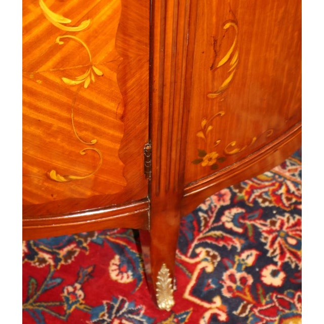 Wood Early 20th Century French Louis XV Marble Top Paint Decorated Chest Commode For Sale - Image 7 of 17