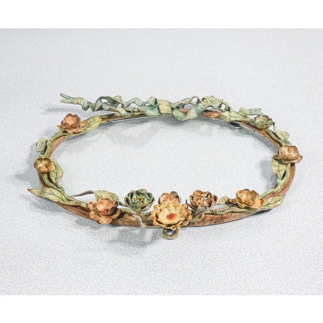 Green Liberty Wrought and Painted Iron Frame For Sale - Image 8 of 11