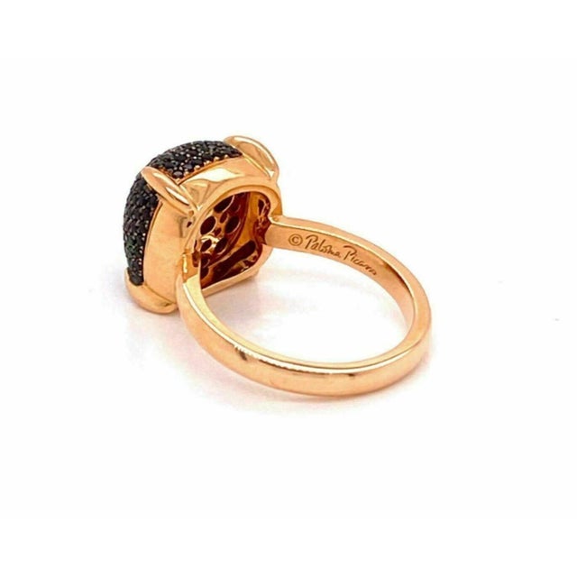 Contemporary Tiffany & Co. Picasso Black Spinel Sugar Stacks 18k Rose Gold Ring - Size 5 For Sale - Image 3 of 7