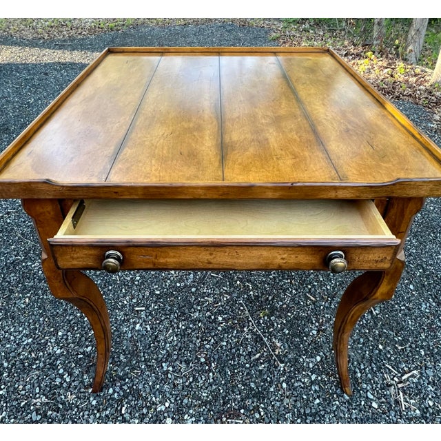 1990s Century Furniture Oversized French Country Lamp Table For Sale - Image 5 of 11
