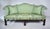 Custom George III Mahogany Camel Back Sofa With Damask Silk Upholstery For Sale - Image 16 of 16