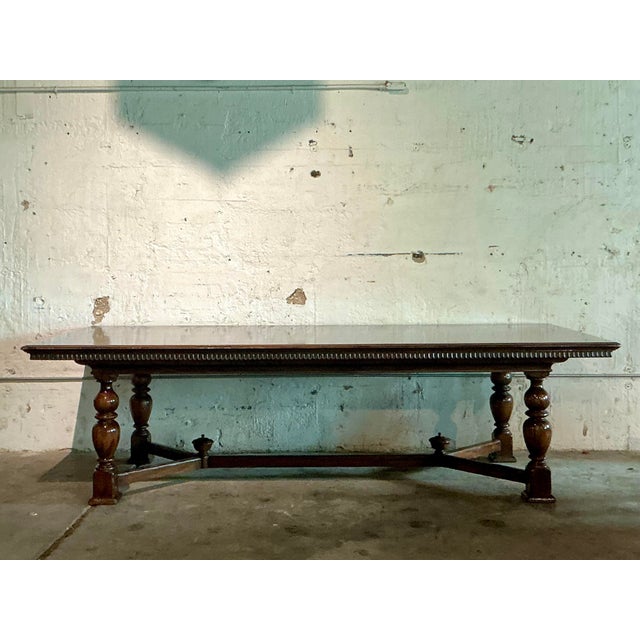 Vintage Boho Alfonso Marina Monumental Turned Wood Dining Table For Sale - Image 9 of 12