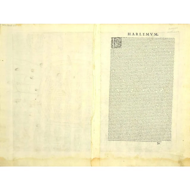 This vie of Haarlem in the Netherlands (ancient name: Harlemvm) is an original etching realized by George Braun and Franz...