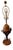 Pair of Vintage 1990s Acorn Table Lamps With Wrought Iron Oak Leaves – Quality Wood & Metal For Sale - Image 6 of 14