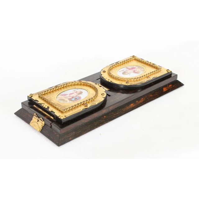 Black Antique Victorian Porcelain Coromandel Book Slide from Betjemann, 19th Century For Sale - Image 8 of 18