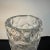 Transparent 1970s Modernist Hammered Clear Glass Italian Cylindrical Vase For Sale - Image 8 of 10