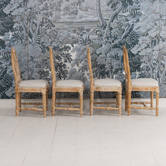 Set of Four 18th C. Swedish Gustavian 'Model' Chairs in Original Paint For Sale - Image 10 of 17