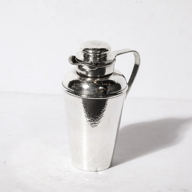 Art Deco Hand-Hammered Sterling Silver Cocktail Shaker by Gorham For Sale - Image 9 of 10