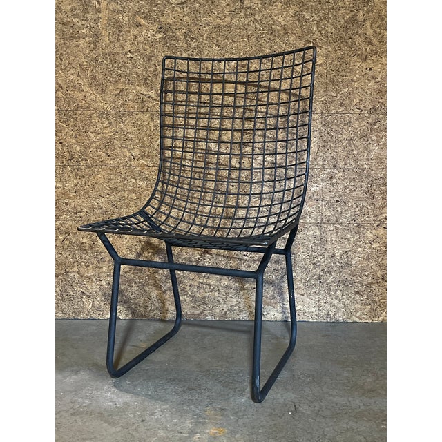 Knoll Style, Mid-Century Modern Metal Wire Chairs - Set of 6 Black For Sale - Image 14 of 14