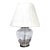 Mid Century Clear Glass Lamp, Signed For Sale