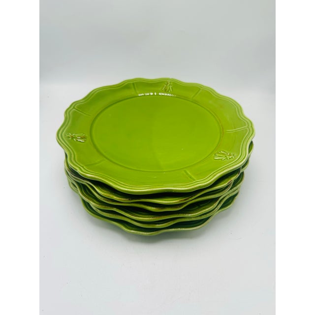 1980s Studio Pottery Bee Plates, Set of Six For Sale - Image 5 of 6
