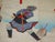 1876 Toshikazu Triptych Two Heroes at Mt. Ryozanpaku Suikoden Water Margin Meiji Woodblock For Sale - Image 4 of 10