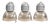 RZB Industrial Pendant Lights in Holophane Glass, 1990s, Set of 3 For Sale