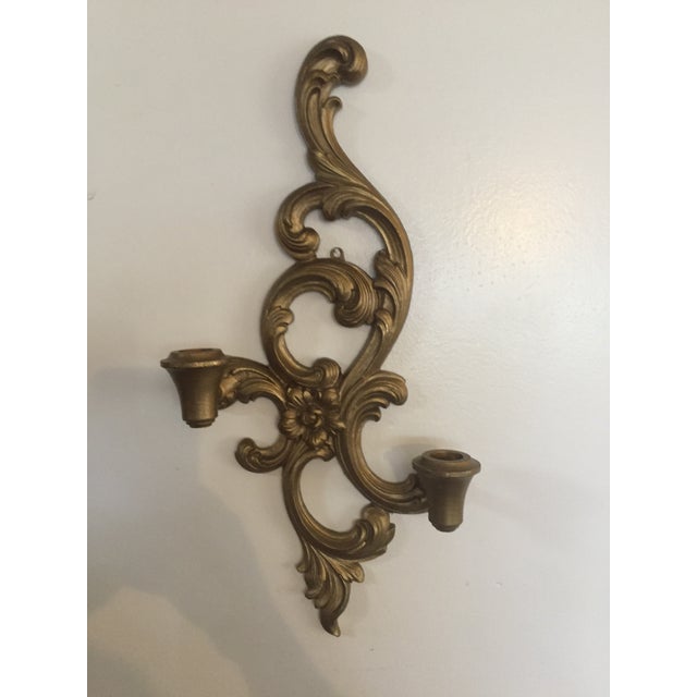 MidCentury Gold Candle Sconce Chairish