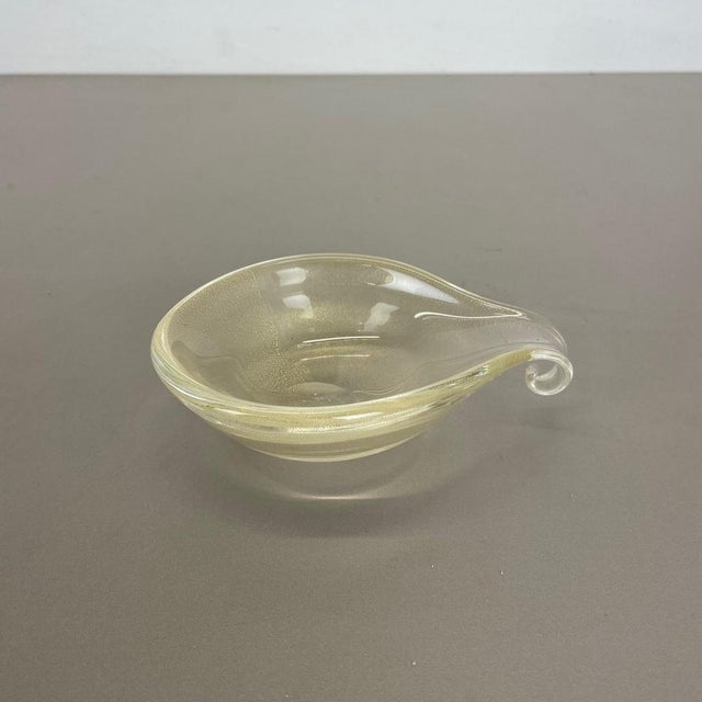 Murano Bubble and Glass Shell Bowl Ashtray from Barovier and Toso, Italy, 1970s For Sale - Image 4 of 18